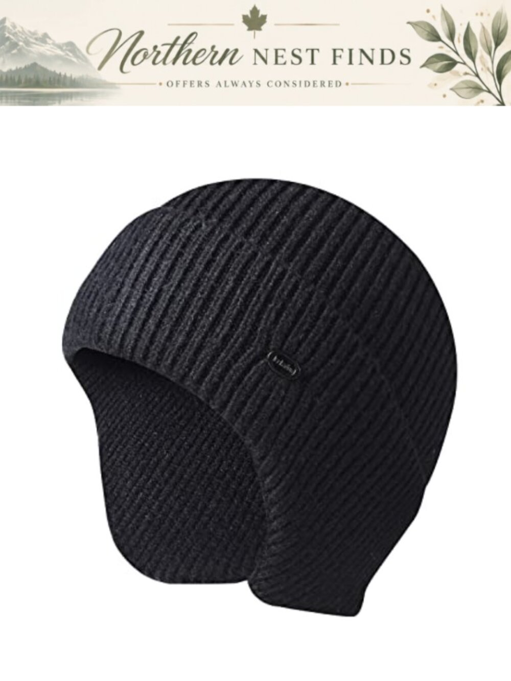 Men's Winter Knit Beanie Skull Cap Thermal Ear Flaps Ski Running Hat